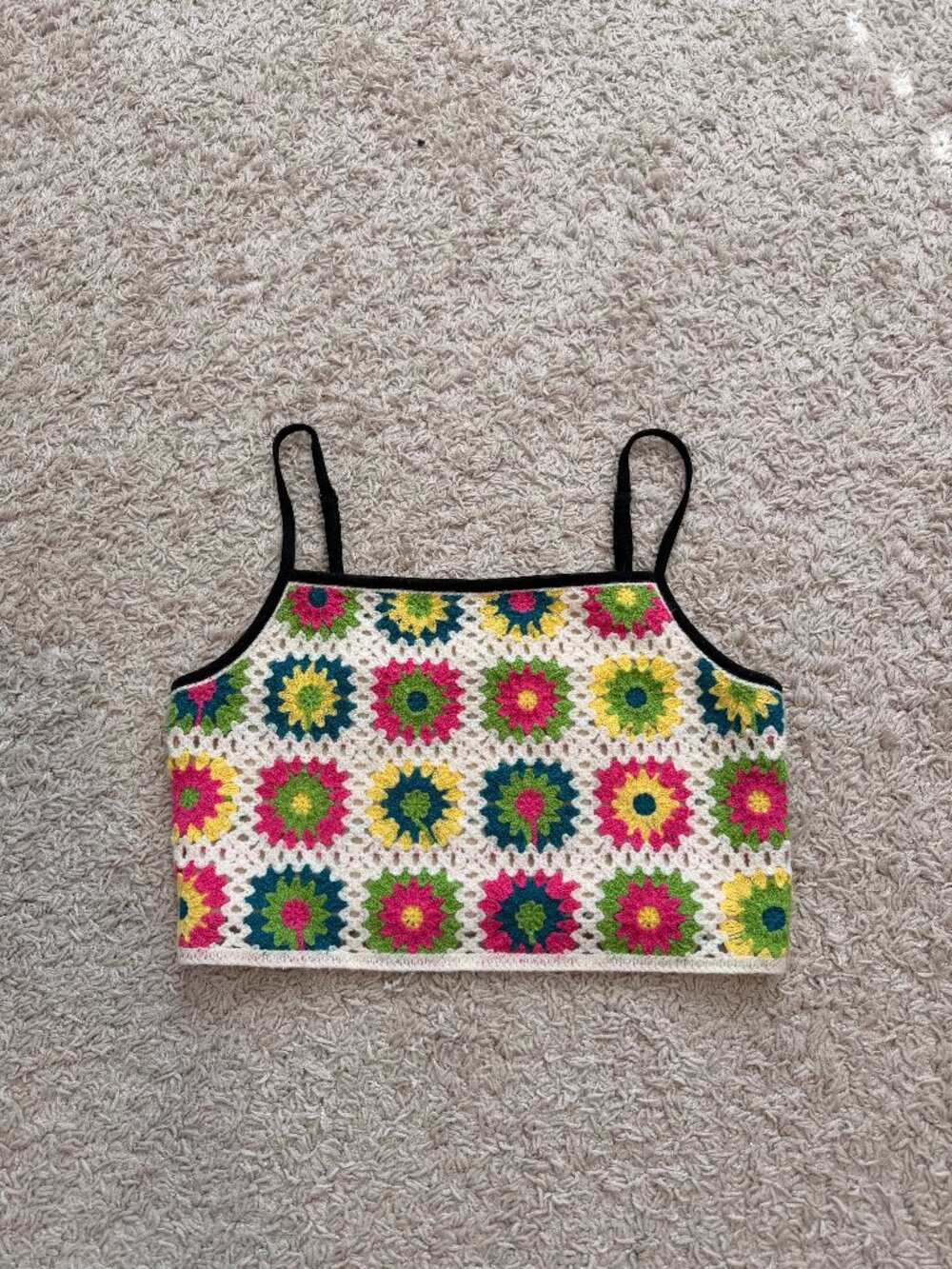 Wild Fable Size Small Cropped Crochet Tank Top